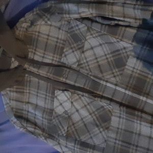 Flannel shirt with hoodie